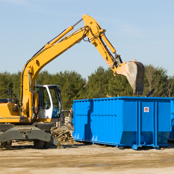 are there any restrictions on where a residential dumpster can be placed in Dickinson